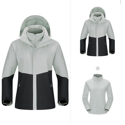 Three-In-One Waterproof Jacket for Men and Women, Windproof and Warm Mountaineering Suit 1