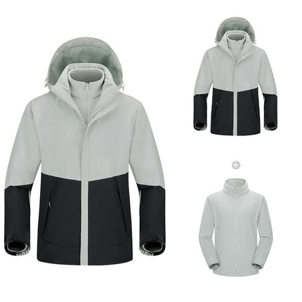 Three-In-One Waterproof Jacket for Men and Women, Windproof and Warm Mountaineering Suit 1