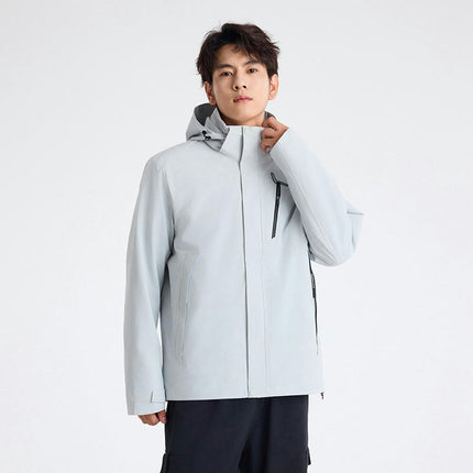 Windproof and Waterproof 3-In-1 Casual Jacket - Warm Ski Jacket with Detachable Hood 1