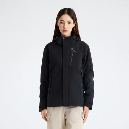 Windproof and Waterproof 3-In-1 Casual Jacket - Warm Ski Jacket with Detachable Hood 1
