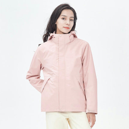 Windproof and Waterproof 3-In-1 Casual Jacket - Warm Ski Jacket with Detachable Hood