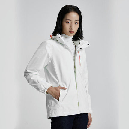 Windproof and Waterproof 3-In-1 Casual Jacket - Warm Ski Jacket with Detachable Hood