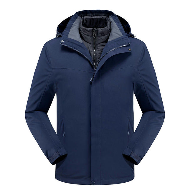 Men's Outdoor Jacket 3 In 1 Removable Down Liner Windproof and Waterproof Jacket
