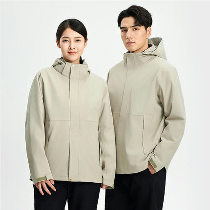 Men's and Women's 3-In-1 Jacket - Outdoor Hiking And Mountaineering Windproof and Waterproof Jacket