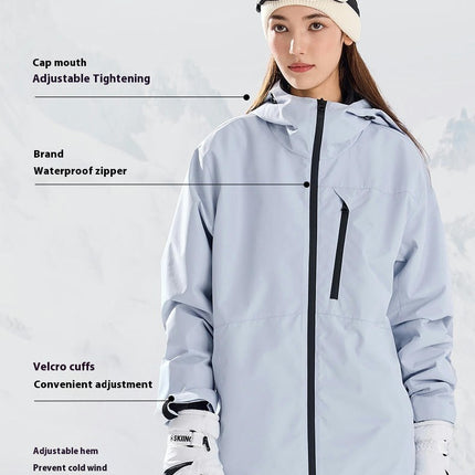 Couple 3 in 1 Jacket Men's Outdoor Mountaineering Clothes Women's Hiking Loose Windproof Waterproof Jacket