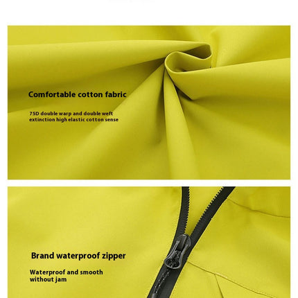 Couple 3 in 1 Jacket Men's Outdoor Mountaineering Clothes Women's Hiking Loose Windproof Waterproof Jacket