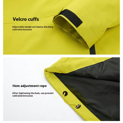 Couple 3 in 1 Jacket Men's Outdoor Mountaineering Clothes Women's Hiking Loose Windproof Waterproof Jacket