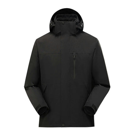 Men's Mountain Ski Jacket 3 in 1 Waterproof Winter Warm Snow Jacket Hooded Rain Coat 1