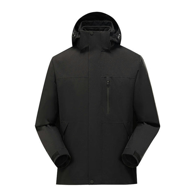 Men's Mountain Ski Jacket 3 in 1 Waterproof Winter Warm Snow Jacket Hooded Rain Coat 1