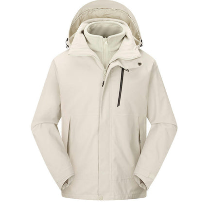 Men's Mountain Ski Jacket 3 in 1 Waterproof Winter Warm Snow Jacket Hooded Rain Coat 2