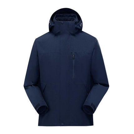 Men's Mountain Ski Jacket 3 in 1 Waterproof Winter Warm Snow Jacket Hooded Rain Coat 1