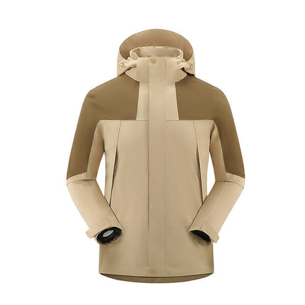 Men's Mountain Ski Jacket 3 in 1 Waterproof Winter Warm Snow Jacket Hooded Rain Coat