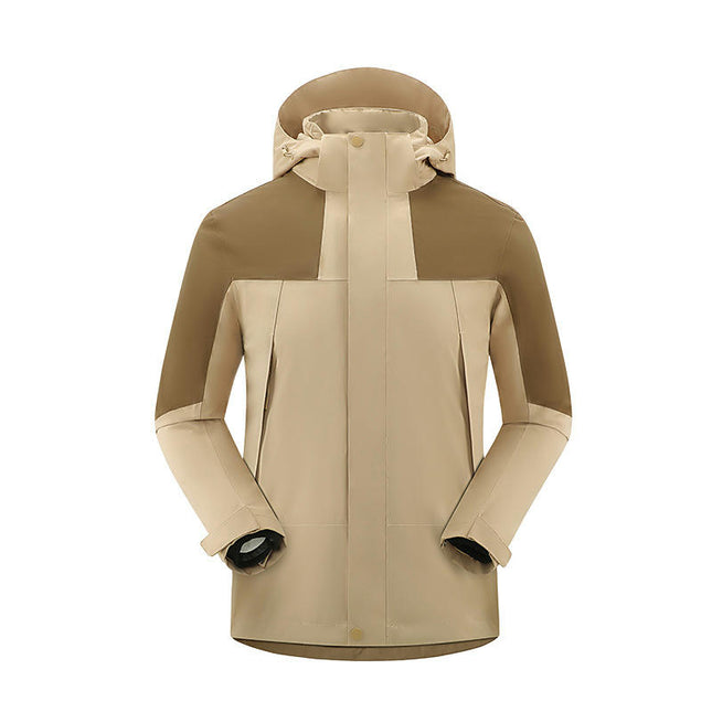 Men's Mountain Ski Jacket 3 in 1 Waterproof Winter Warm Snow Jacket Hooded Rain Coat