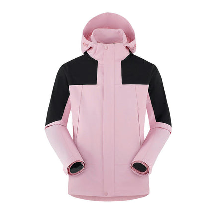 Men's Mountain Ski Jacket 3 in 1 Waterproof Winter Warm Snow Jacket Hooded Rain Coat