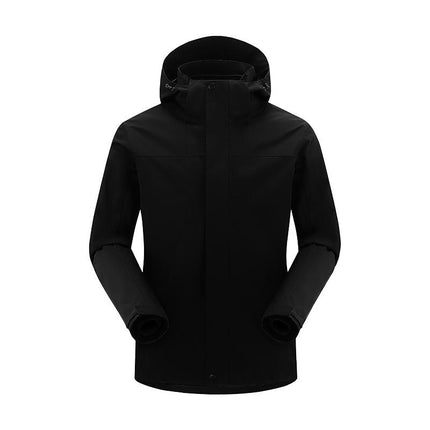 Men's Mountain Ski Jacket 3 in 1 Waterproof Winter Warm Snow Jacket Hooded Rain Coat