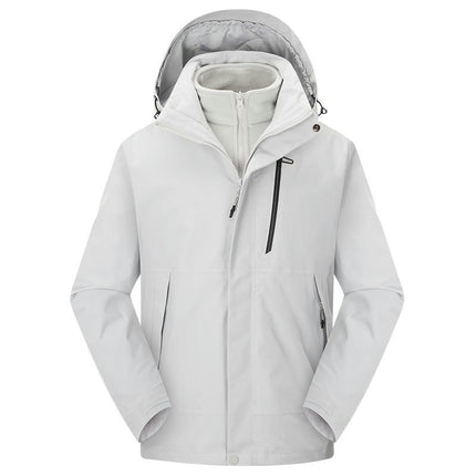 Men's Mountain Ski Jacket 3 in 1 Waterproof Winter Warm Snow Jacket Hooded Rain Coat 1