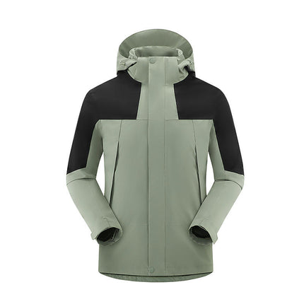 Men's Mountain Ski Jacket 3 in 1 Waterproof Winter Warm Snow Jacket Hooded Rain Coat