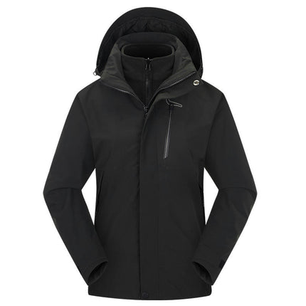 Men's Mountain Ski Jacket 3 in 1 Waterproof Winter Warm Snow Jacket Hooded Rain Coat 2