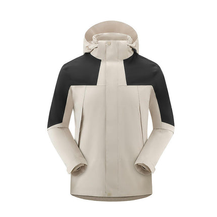 Men's Mountain Ski Jacket 3 in 1 Waterproof Winter Warm Snow Jacket Hooded Rain Coat
