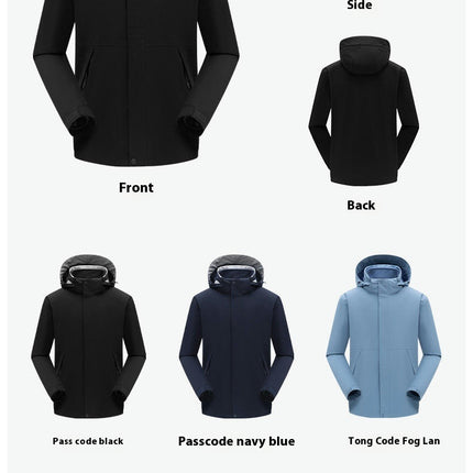 Men's and Womens Ski Jackets Waterproof 3 in 1Winter Warm Windbreaker Raincoat