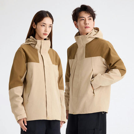 Three-In-One Waterproof Breathable Warm Outdoor Jacket for Men and Women