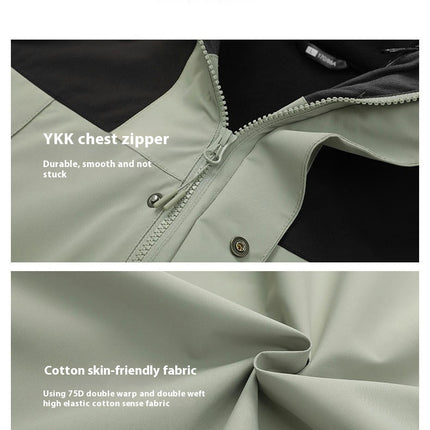Three-In-One Waterproof Breathable Warm Outdoor Jacket for Men and Women