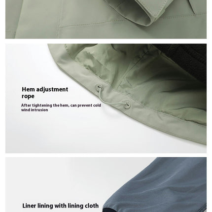 Three-In-One Waterproof Breathable Warm Outdoor Jacket for Men and Women