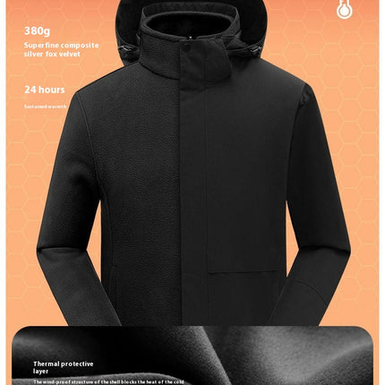 Men's and Women's 3-In-1 Jacket - Waterproof and Detachable Outdoor Mountaineering and Skiing Jacket