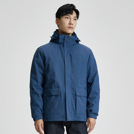 Three-JIn-One Down Liner Jacket for Men and Women, Waterproof, Windproof and Warm Outdoor Travel Jacket