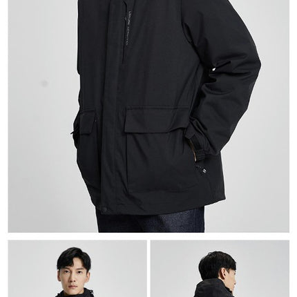 Three-JIn-One Down Liner Jacket for Men and Women, Waterproof, Windproof and Warm Outdoor Travel Jacket