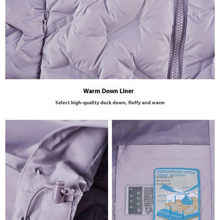 Three-JIn-One Down Liner Jacket for Men and Women, Waterproof, Windproof and Warm Outdoor Travel Jacket