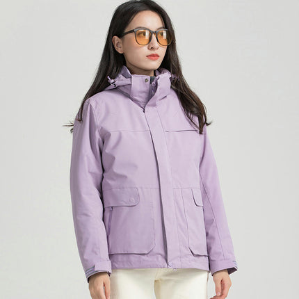 Men's and Women's Waterproof 3-in-1 Ski Snow Jacket Puffer Liner Insulated Winter Coat