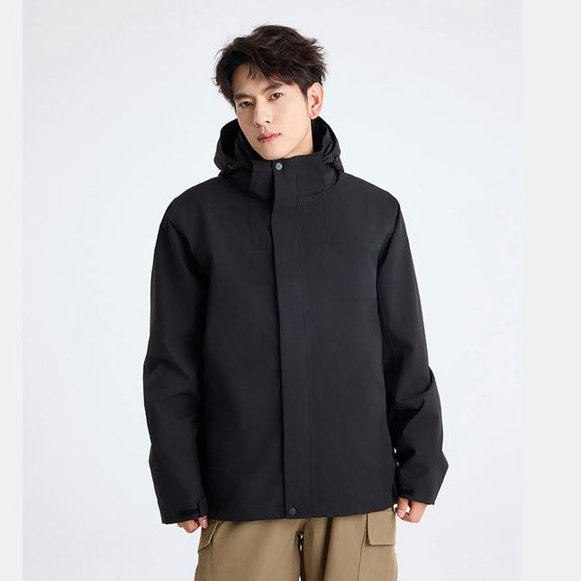 Down Jacket 3 in 1 Men's and Women's Couple Jacket Outdoor Waterproof Windproof Mountaineering Clothes