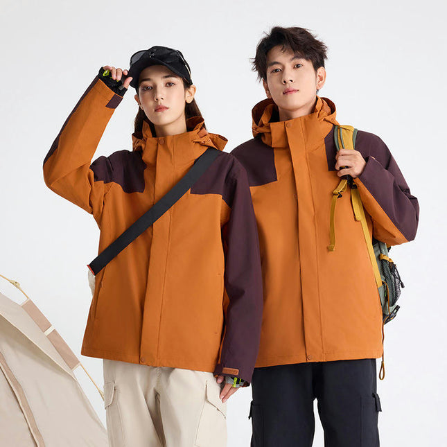 Down Jacket 3 in 1 Men's and Women's Couple Jacket Outdoor Waterproof Windproof Mountaineering Clothes