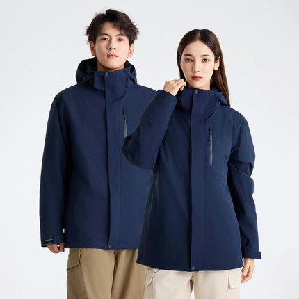 Down Liner Three-In-One Jacket Outdoor Cycling Waterproof Windproof Warm Ski Jacket