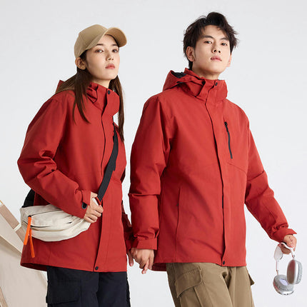 Down Liner Three-In-One Jacket Outdoor Cycling Waterproof Windproof Warm Ski Jacket