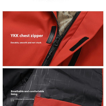 Down Liner Three-In-One Jacket Outdoor Cycling Waterproof Windproof Warm Ski Jacket