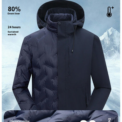Outdoor travel jacket down jacket 2-piece waterproof breathable warm work clothes jacket