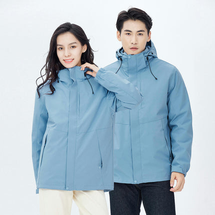 Men's and Women's 3 in 1 Waterproof Ski Jacket Windproof Winter Warm Snowboarding Jackets