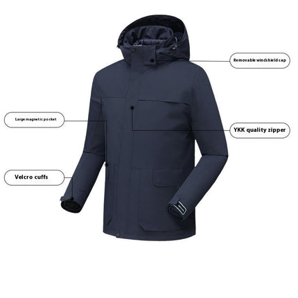 Men's and Women's 3 in 1 Waterproof Ski Jacket Windproof Winter Warm Snowboarding Jackets