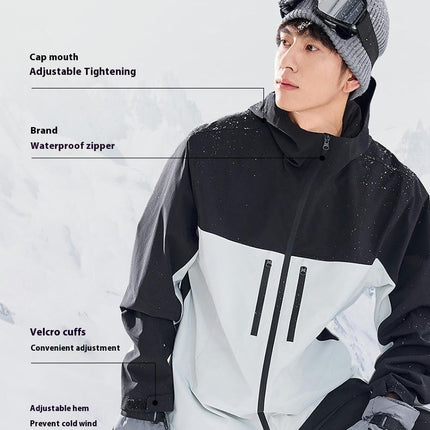 Men's and Women's 3-In-1 Jacket - Waterproof and Warm Outdoor Skiing and Mountaineering Clothing