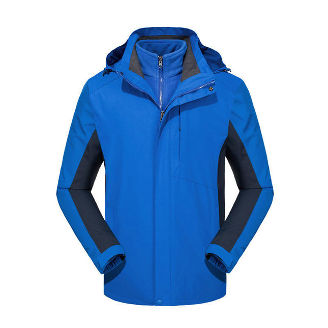Three-In-One Outdoor Warm Jacket - Windproof and Waterproof Detachable Polar Fleece Jacket