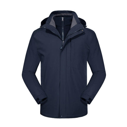 Three-In-One Outdoor Warm Jacket - Windproof and Waterproof Detachable Polar Fleece Jacket