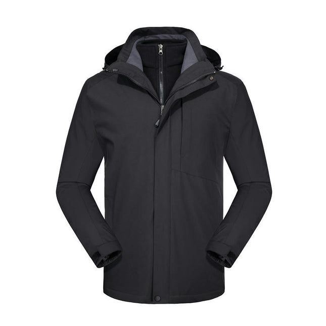 Three-In-One Outdoor Warm Jacket - Windproof and Waterproof Detachable Polar Fleece Jacket