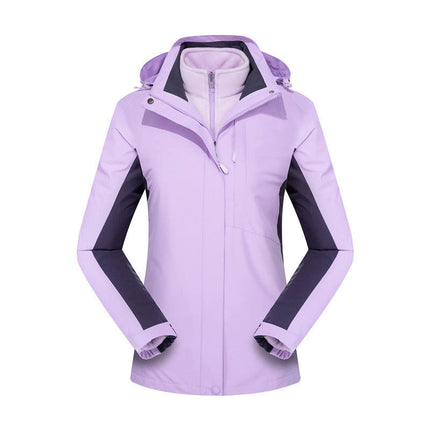 Three-In-One Outdoor Warm Jacket - Windproof and Waterproof Detachable Polar Fleece Jacket