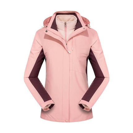 Three-In-One Outdoor Warm Jacket - Windproof and Waterproof Detachable Polar Fleece Jacket