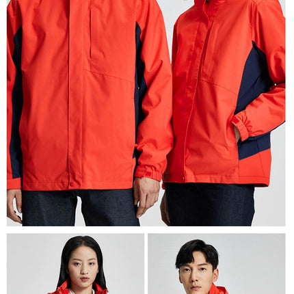 Three-In-One Outdoor Warm Jacket - Windproof and Waterproof Detachable Polar Fleece Jacket