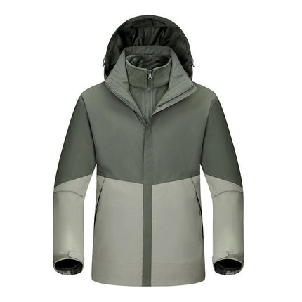 Couples 3-in-1 Jacket - Windproof Waterproof Warm Removable Silver Fox Fleece Liner Jacket