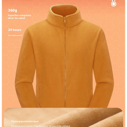 Couples 3-in-1 Jacket - Windproof Waterproof Warm Removable Silver Fox Fleece Liner Jacket