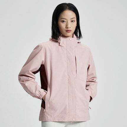 Men's and Women's Outdoor 3-in-1 jacket, Windproof Warm Detachable Mountaineering Clothing